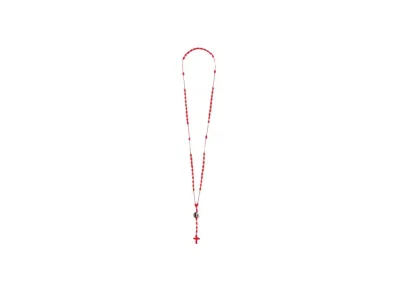 NEIGHBORHOOD Cord Cross Necklace "Red"