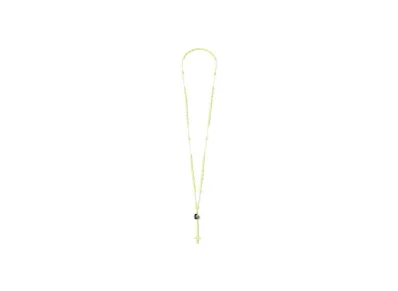 NEIGHBORHOOD Cord Cross Necklace "Yellow"