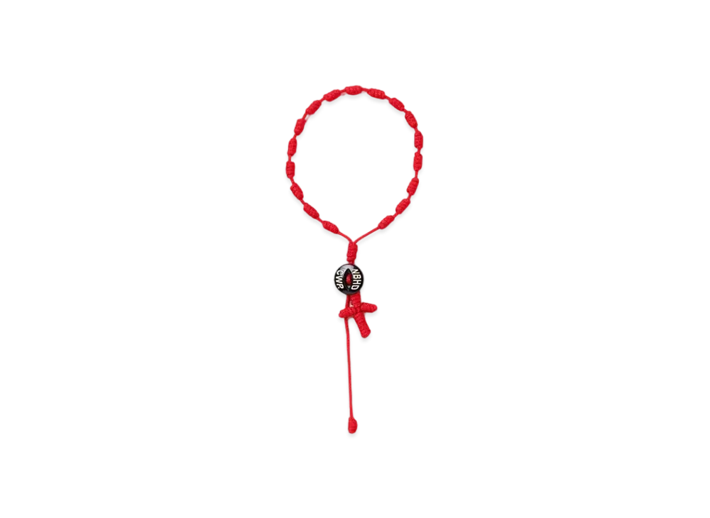 NEIGHBORHOOD Cord Cross Bracelet "Red"