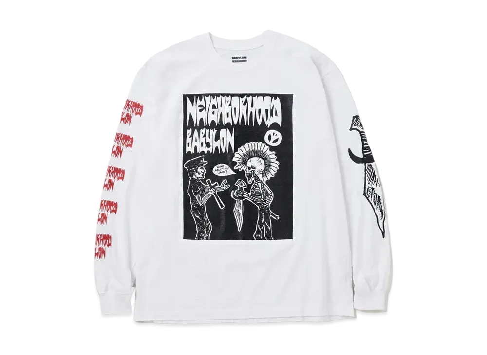 NEIGHBORHOOD x BABYLON . Tee LS-3 "White"