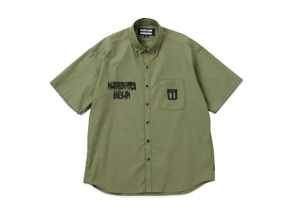 NEIGHBORHOOD x BABYLON . BD Shirt SS-2 "Olive Drab"