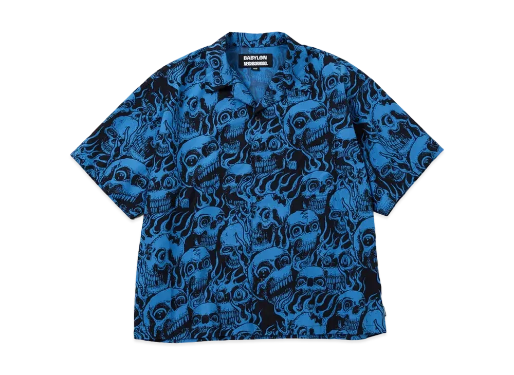 NEIGHBORHOOD x BABYLON . Hawaiian Shirt SS "Blue"