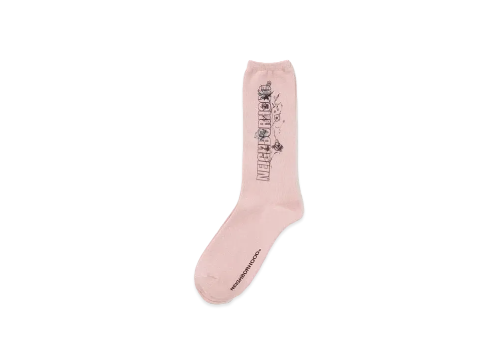 NEIGHBORHOOD x Dr WOO . Socks "Pink"