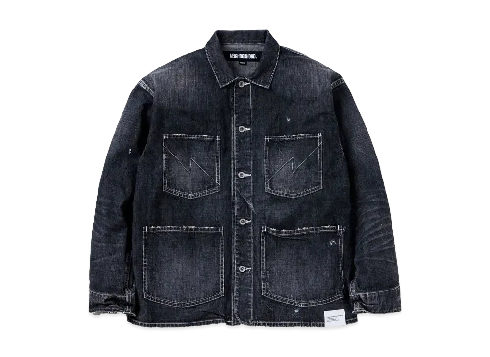NEIGHBORHOOD Washed Coverall Jacket "Black"