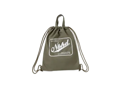 NEIGHBORHOOD Logo Drawstring Tote Bag "Olive Drab"
