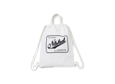 NEIGHBORHOOD Logo Drawstring Tote Bag "Natural"