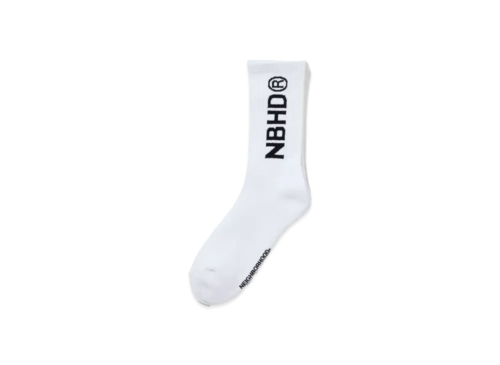 NEIGHBORHOOD NBHD Logo Socks "White"