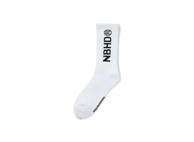 NEIGHBORHOOD NBHD Logo Socks "White"