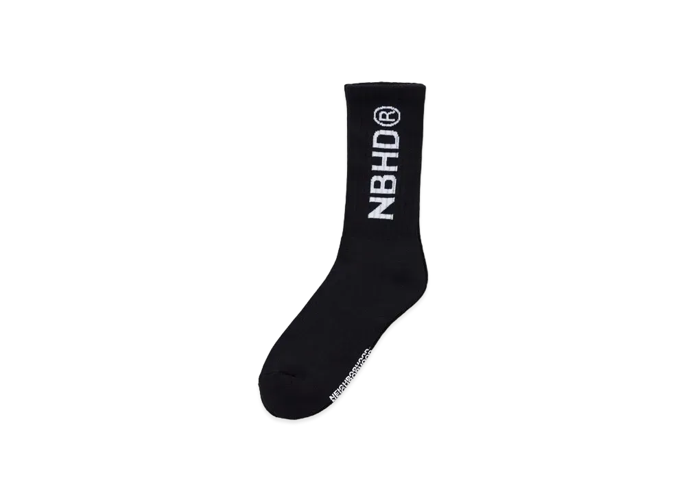 NEIGHBORHOOD NBHD Logo Socks "Black"