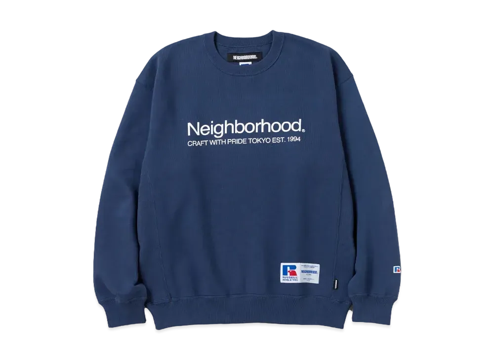NEIGHBORHOOD x Russell Athletic . Sweat Shirt LS "Navy"