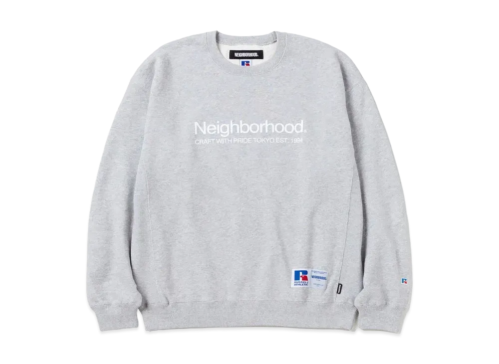 NEIGHBORHOOD x Russell Athletic . Sweat Shirt LS "Gray"
