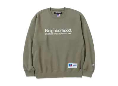 NEIGHBORHOOD x Russell Athletic . Sweat Shirt LS "Olive Drab"
