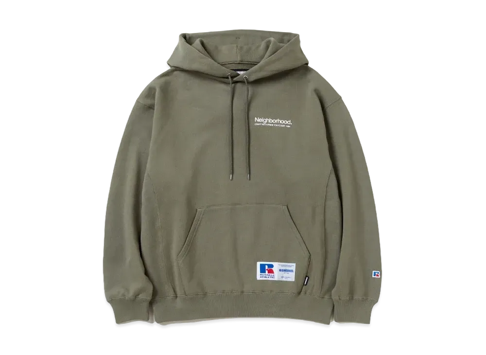 NEIGHBORHOOD x Russell Athletic . Sweat Hoodie LS "Olive Drab"