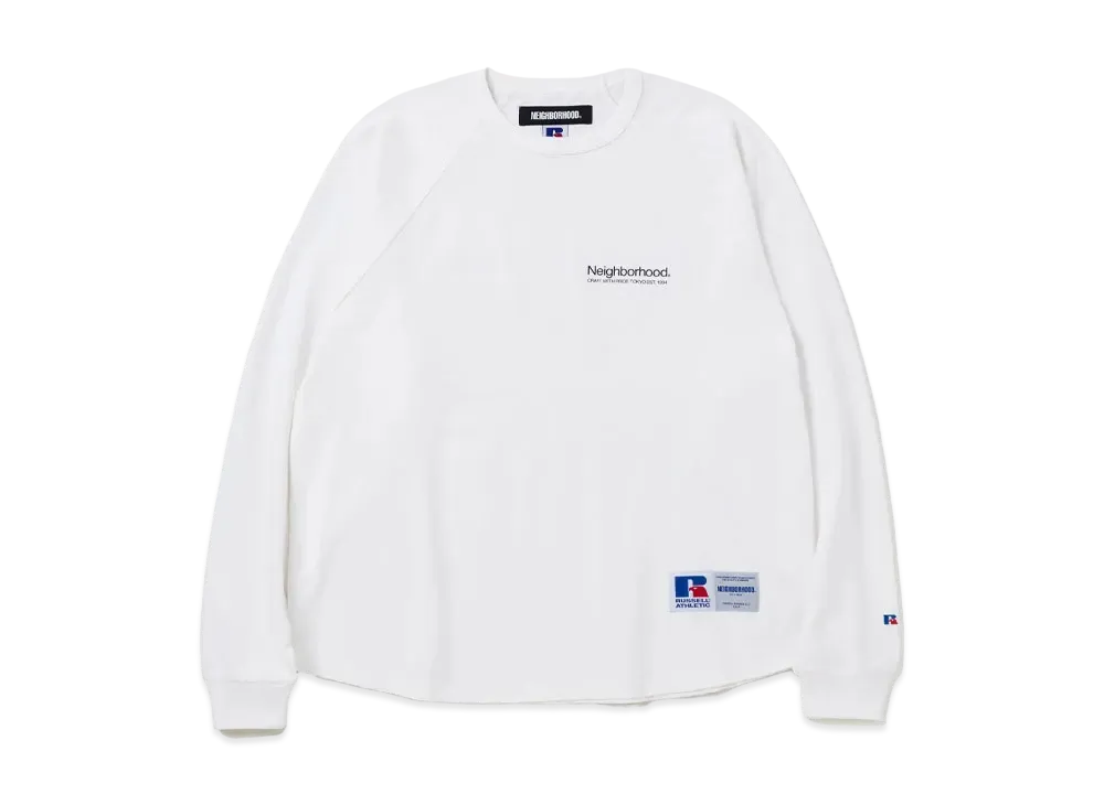 NEIGHBORHOOD x Russell Athletic . Crewneck LS "White"