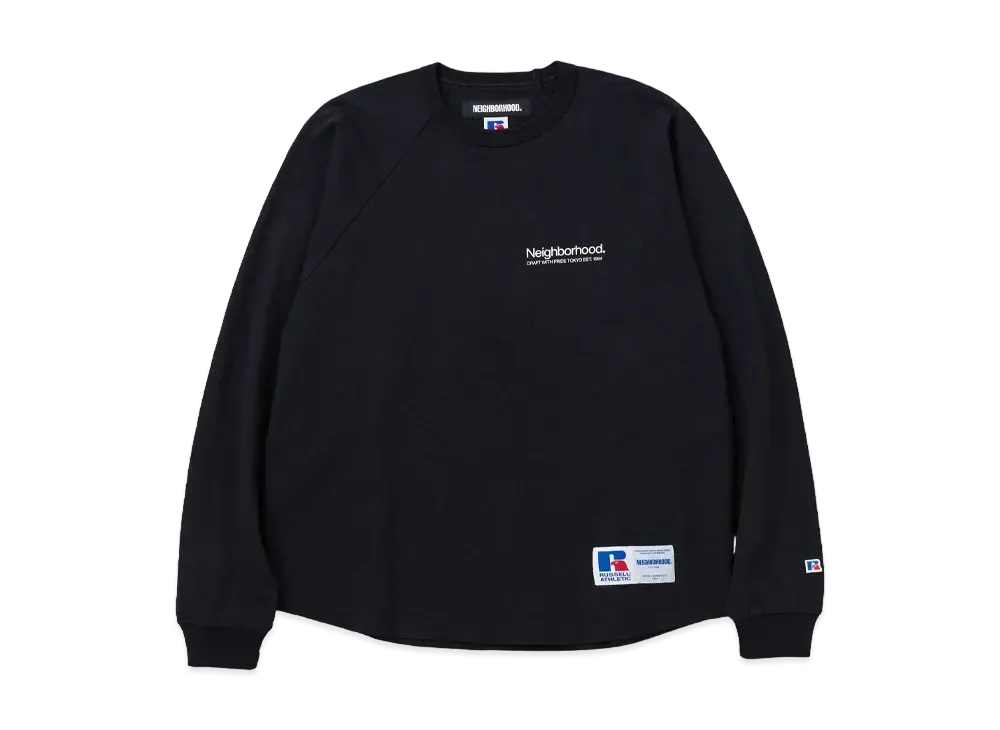 NEIGHBORHOOD x Russell Athletic . Crewneck LS "Black"