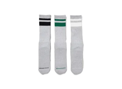 NEIGHBORHOOD Classic 3Pac Socks "Gray"
