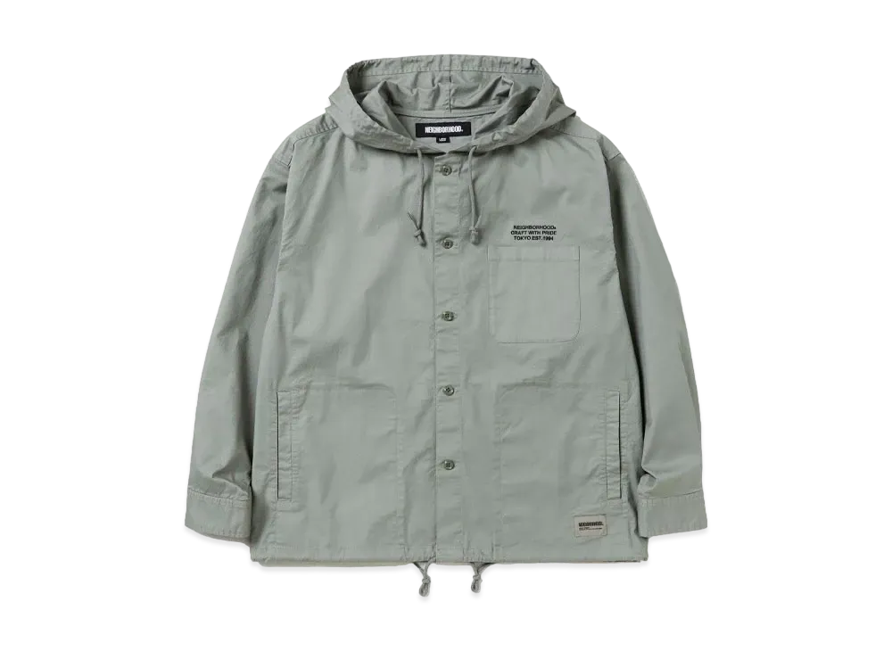 NEIGHBORHOOD Hooded Shirt LS "Olive Drab"