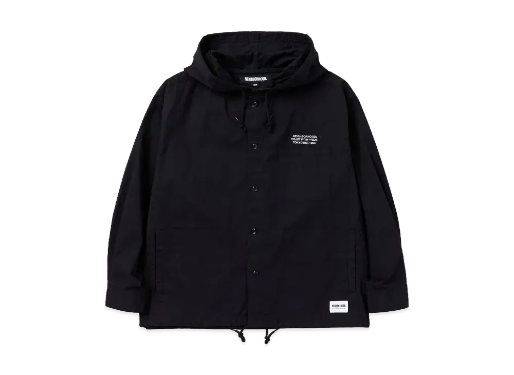 NEIGHBORHOOD Hooded Shirt LS "Black"