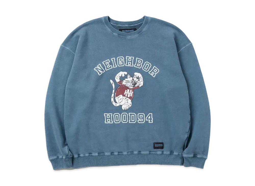 NEIGHBORHOOD Pigment Dyed Sweat Shirt LS "Navy"