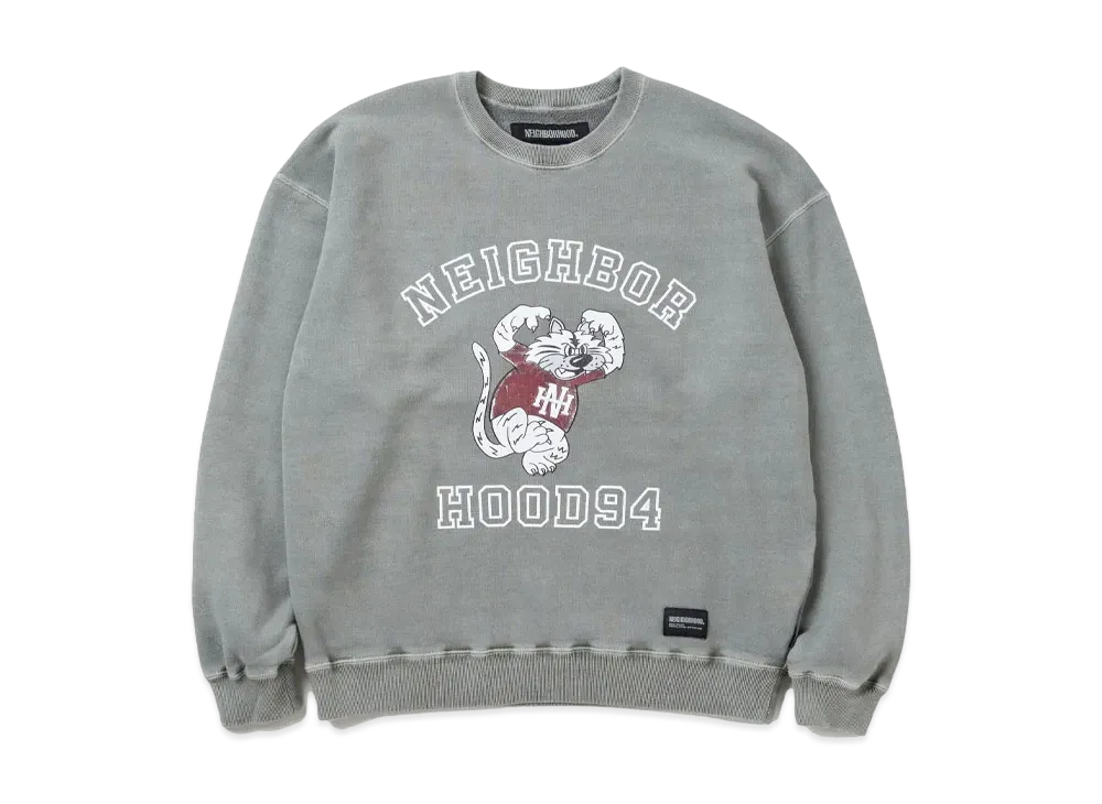 NEIGHBORHOOD Pigment Dyed Sweat Shirt LS "Olive Drab"