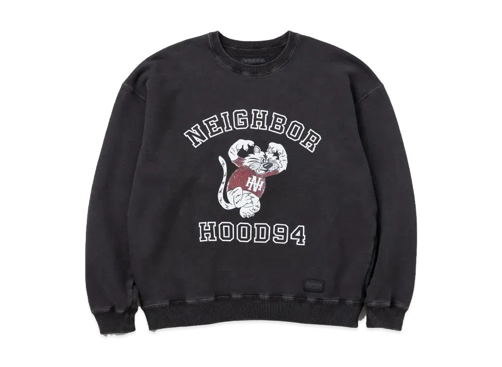 NEIGHBORHOOD Pigment Dyed Sweat Shirt LS "Black"