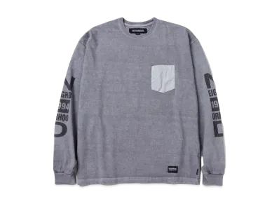 NEIGHBORHOOD Pigment Dyed Crewneck LS "Gray"