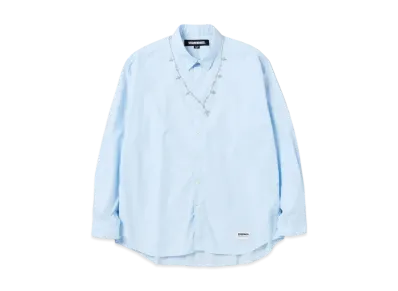 NEIGHBORHOOD Cross Embroidery Shirt LS "Saxe"