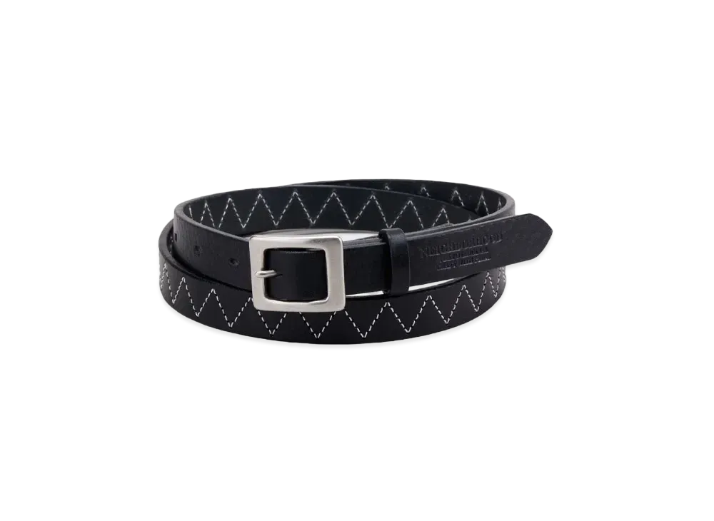 NEIGHBORHOOD Leather Narrow Belt "Black"