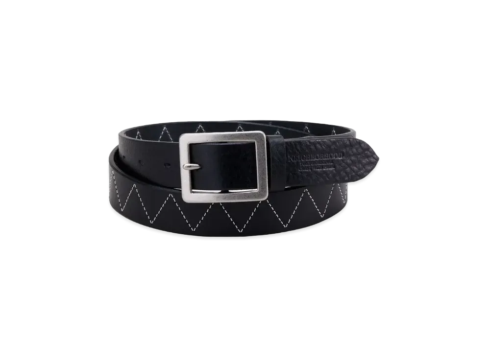 NEIGHBORHOOD Leather Wide Belt "Black"