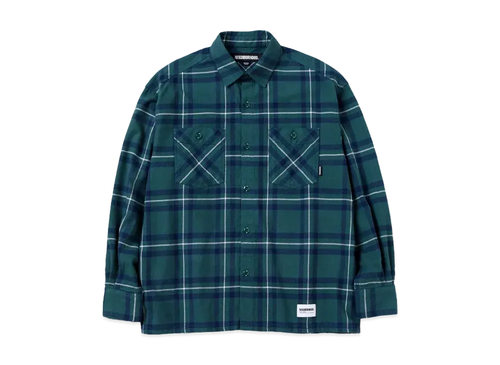 NEIGHBORHOOD Tartan Check Shirt LS "Green"