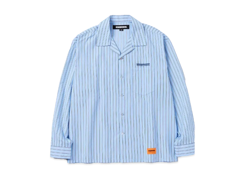 NEIGHBORHOOD Stripe Work Shirt LS "Saxe"