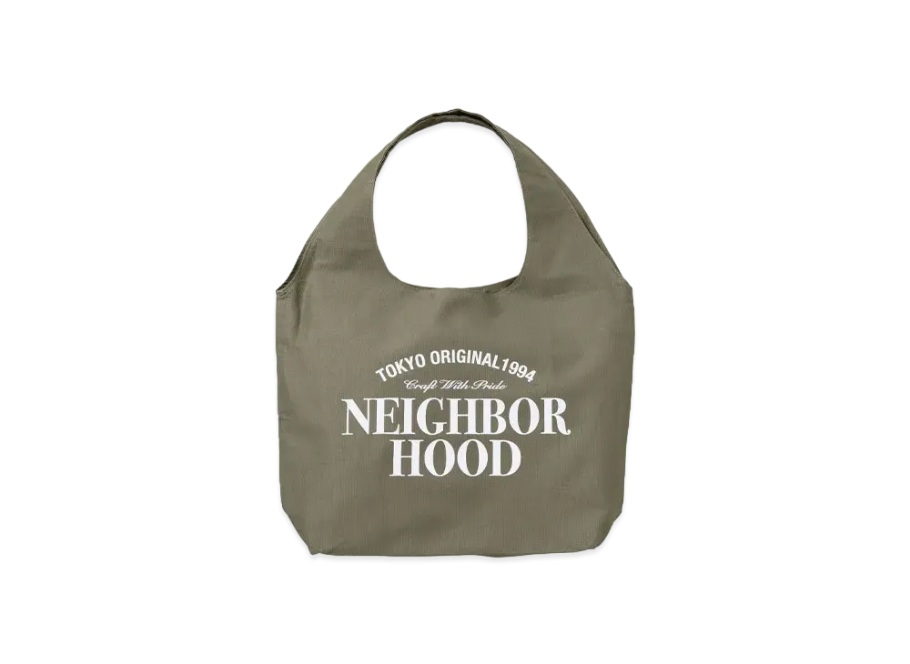 NEIGHBORHOOD Logo Tote Bag "Olive Drab"