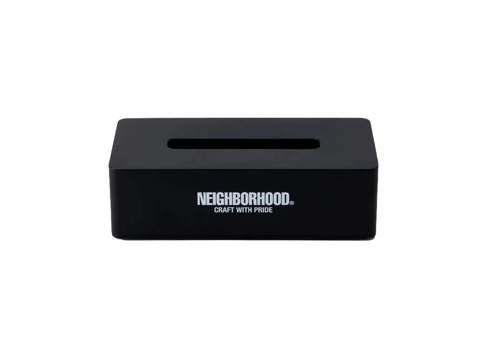NEIGHBORHOOD Logo Tissue Case "Black"