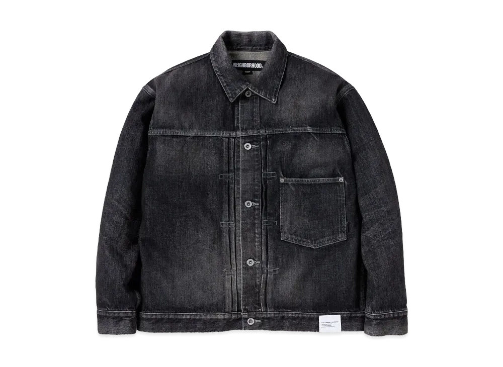NEIGHBORHOOD Washed Denim Type-1 Jacket "Black"