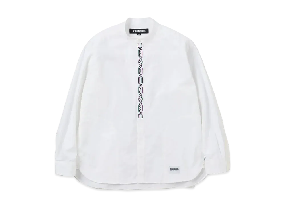 NEIGHBORHOOD Band Collar Shirt LS "White"