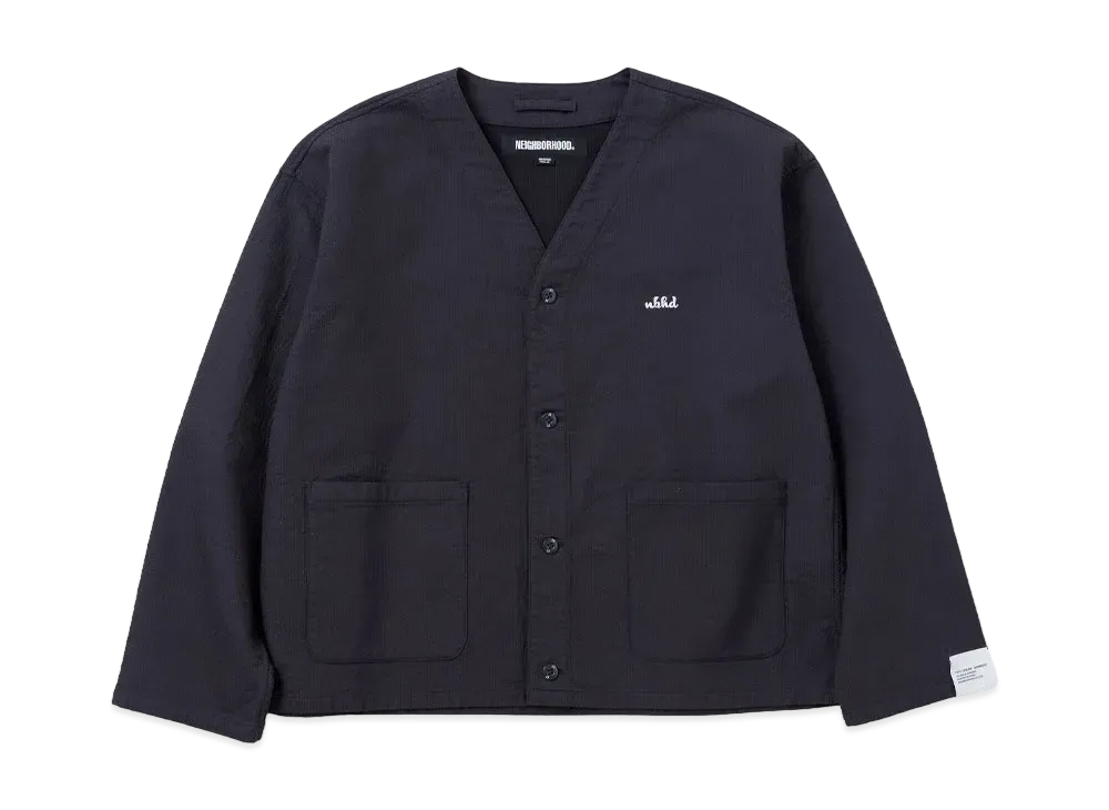 NEIGHBORHOOD No Collar Shirt LS "Charcoal"