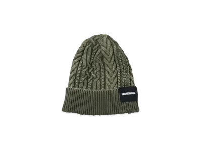 NEIGHBORHOOD Washed Cable Beanie "Olive Drab"