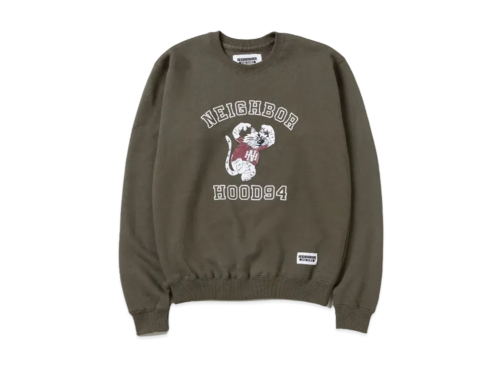 NEIGHBORHOOD OT . Sweat Shirt LS-1 "Olive Drab"