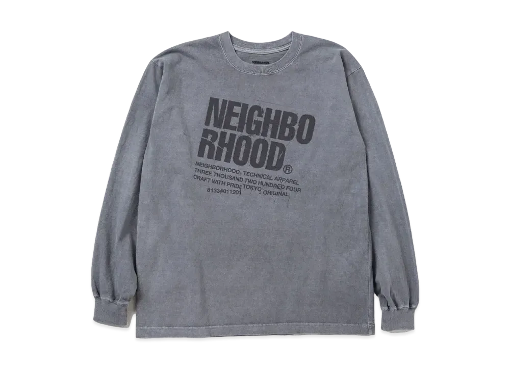 ネイバーフッド NH . Tシャツ LS-11 "グレー"
