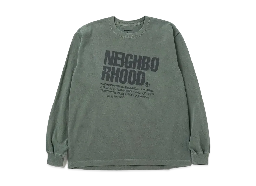 ネイバーフッド NH . Tシャツ LS-11 "オリーブドラブ"