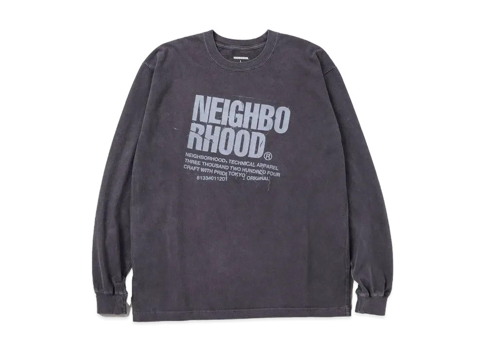 ネイバーフッド NH . Tシャツ LS-11 "ブラック"