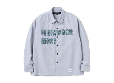 NEIGHBORHOOD Hand Drawing Embroidery Shirt LS "Black"
