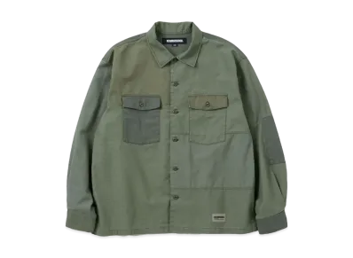 NEIGHBORHOOD RM Utility Shirt LS "Olive Drab"