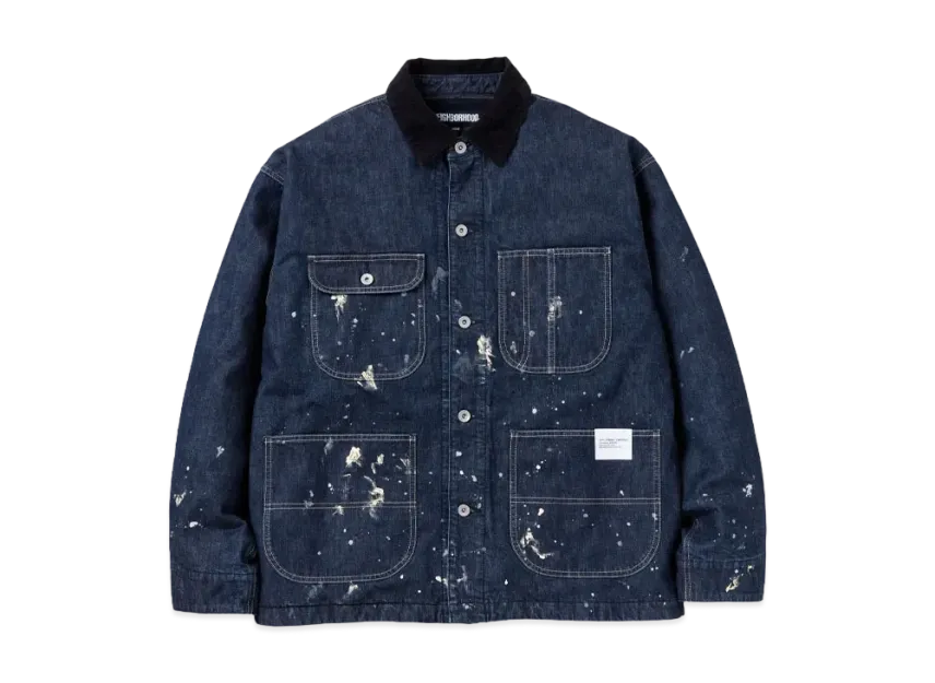 NEIGHBORHOOD Corduroy Collar Washed Coverall Jacket NEIGHBORHOOD Corduroy Collar Washed Coverall Jacket