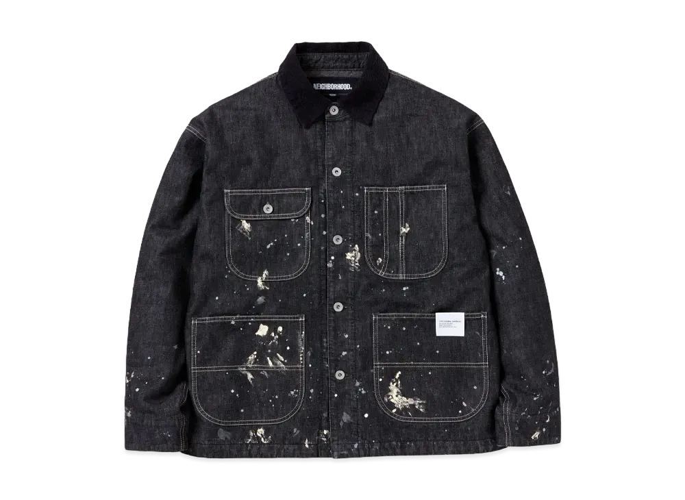 NEIGHBORHOOD Corduroy Collar Washed Coverall Jacket 