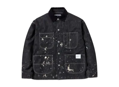 NEIGHBORHOOD Corduroy Collar Washed Coverall Jacket "Black"