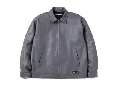 NEIGHBORHOOD Leather Zip Work Jacket "Gray"