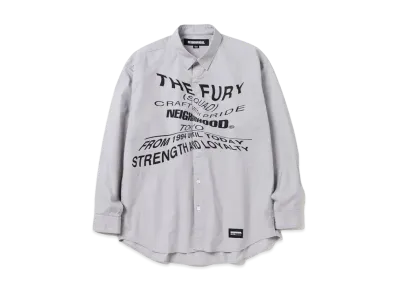 NEIGHBORHOOD Distortion Print Shirt LS "Gray"