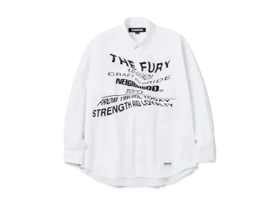 NEIGHBORHOOD Distortion Print Shirt LS "White"