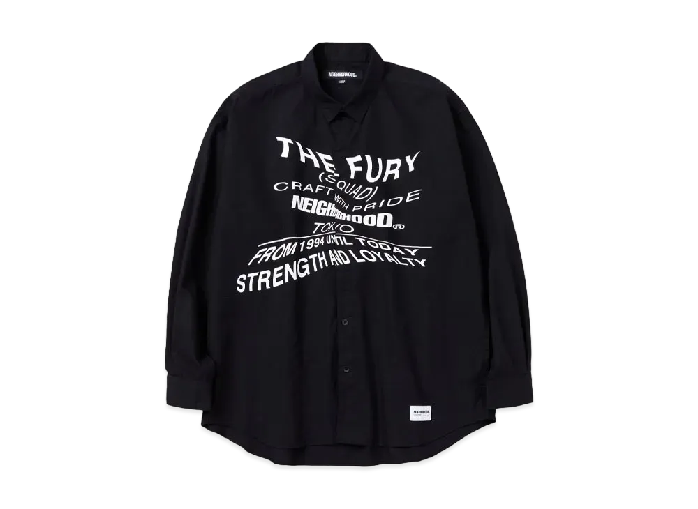 NEIGHBORHOOD Distortion Print Shirt LS "Black"